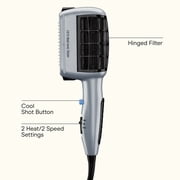 Conair 3-in-1 Styling Hair Dryer, 1875W with Ionic Technology, 3 Attachments