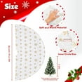 thumbnail image 2 of Ayieyill Christmas Tree Skirt, 36 Inches Faux Fur White Christmas Tree Skirt for Christmas Tree Decorations Xmas Tree Skirt (Gold Snowflake), 2 of 7