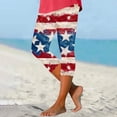 thumbnail image 3 of qelini USA Flag Leggings for Women Plus Size Summer Capris Pants Elastic Waist Print Tights Daily Wear, 3 of 5