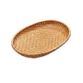 thumbnail image 2 of Oval Woven Storage Basket, Bamboo Handcrafted Organizer Bin, Household Multi-Purpose Shelf Tidy, Woven Storage Basket For Bedroom Closet And Bathroom Essentials(C), 2 of 3