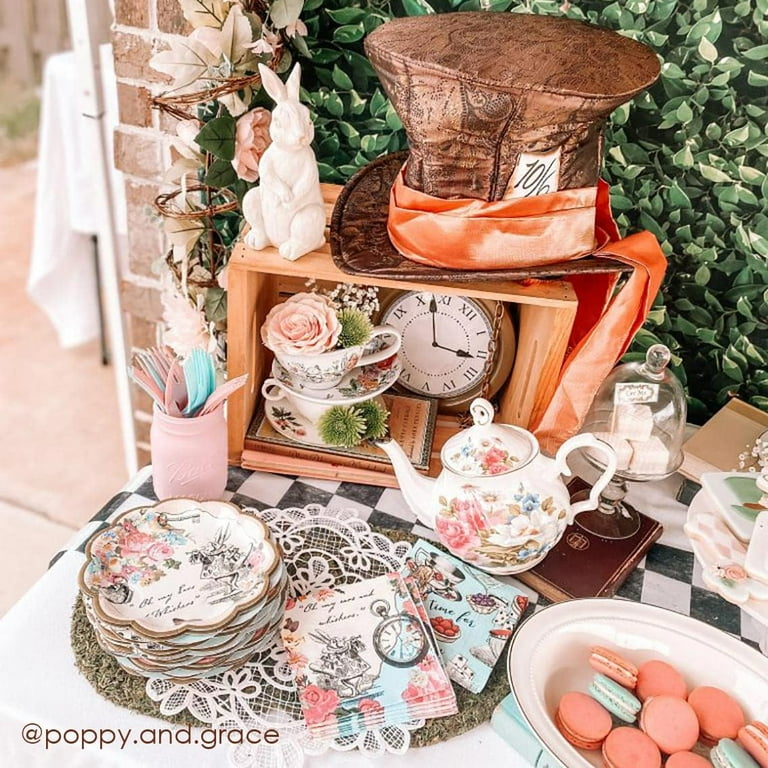 Table High Tea Paper Plates Talking Tables 144x Alice In