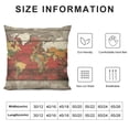 thumbnail image 5 of Orinice World Map Graphic Decorative Cushion Cover for Home Couch Living Room Bed Sofa - Square Pillowcase 1PC 20x20in, 5 of 5