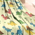 thumbnail image 3 of LightYellow Cartoon Dinosaurs Volcanoes Palm Trees Pattern Blanket,Comfortable Soft Lamb Wool Throw Blanket,All Season,Warm Lightweight Blankets for Sofa Bed Couch Living Room Chair,30"x40", 3 of 4