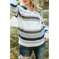 thumbnail image 1 of FOLUNSI Flattering Striped Hoodie Knit Sweater - Plus Size, Your Chic Choice!, 1 of 8