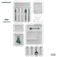 thumbnail image 6 of madesmart Premium Large Silverware Tray, 6 Compartment Flatware Organizer for Forks, Knives & Spoons, Non Slip, Soft Grip Lining, Durable Kitchen Drawer Organizer, Clear, 6 of 8