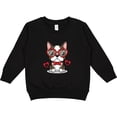 thumbnail image 2 of Inktastic Boston Terrier Valentine Heart Toddler Sweatshirt, 2 of 4