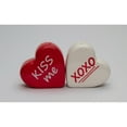 thumbnail image 3 of Ceramic Heart Shaped Salt and Pepper Set Kiss Me XOXO 2.5 inches, 3 of 3
