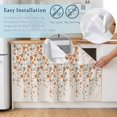 thumbnail image 5 of Weeping Flowers Sink Skirt 11"W x 13"L,Dustproof Under Sink Curtain Skirt for Bathroom Kitchen,Orange Grey Spring Floral Botanical Rustic Burlap Adhesive Short Curtain Vanity Cover for Laundry Closet, 5 of 8