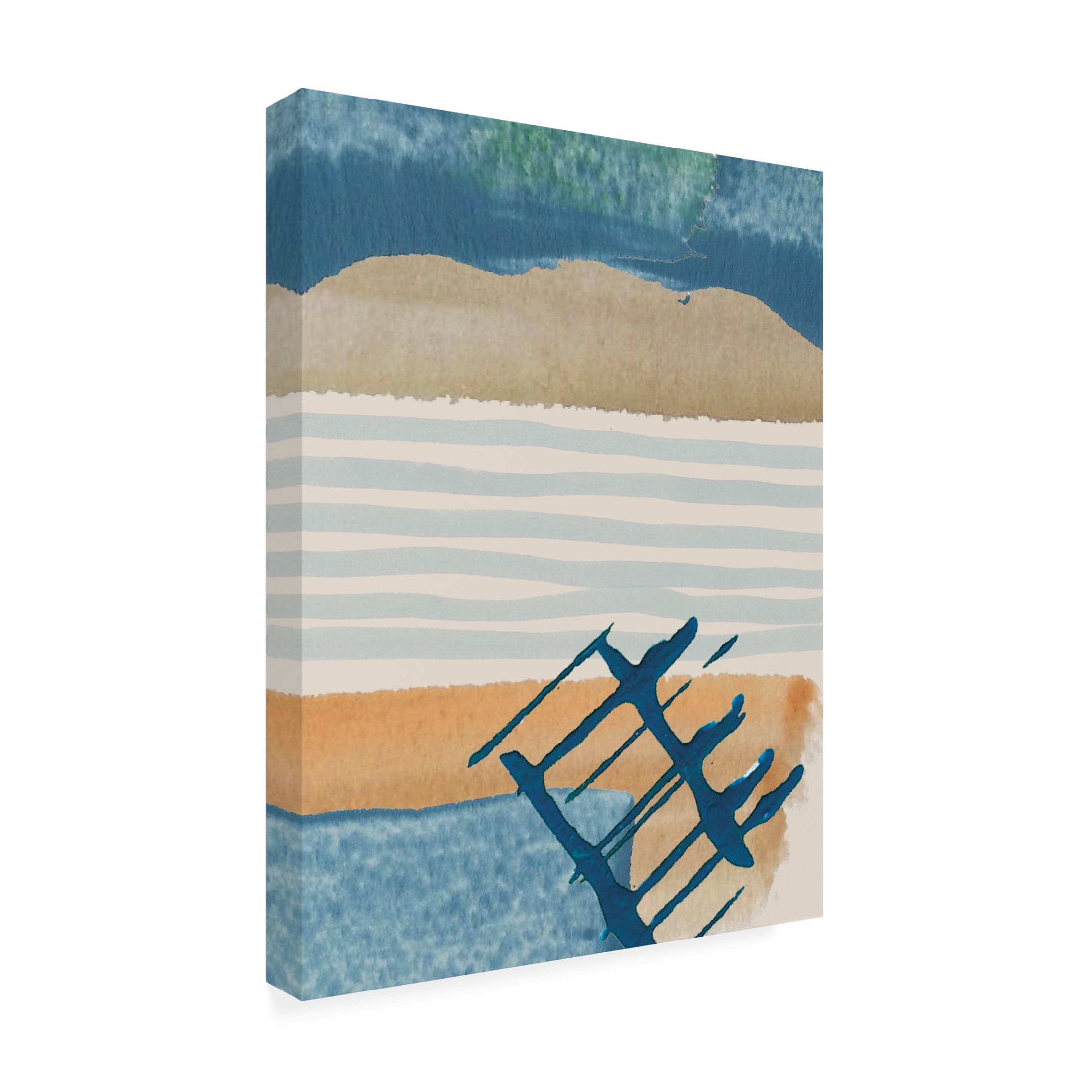 Canvas Wall Art - Maliq 'On The Horizon' Wall Art for Living Room, Bedroom, or Office Décor by Trademark Fine Art - 14 x 19 Inches