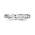 thumbnail image 4 of 14K White Gold Ring Band Wedding Diamond Round , Size 5, 4 of 6
