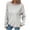 Gray, variant on TKLPEHG Fall Womens Clothes Womens Sweatshirt Crewneck Long Sleeve Fashion Sweatshirt Contrast Pink Trim Loose Pullover (Gray,XL)