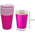 thumbnail image 2 of Disposable Paper Cups, 60pcs Color Paper Cups For DIY Wedding Party Picnic BBQ Travel and Event 8OZ, 2 of 6