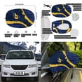 thumbnail image 6 of Yuyamidu Barbados Flag Car Hood Cover with Auto Side View Mirror Cover Washable Car Front Hood Cover with Elastic Band 3 PCS Auto Accessory for Most Cars Sedans, 6 of 7