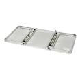 thumbnail image 3 of Trademark Innovations Portable Adjustable Lightweight Aluminum Folding Table, Silver and Beige, 3 of 4