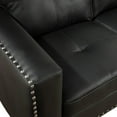 thumbnail image 6 of Gewnee 57" Faux Leather Upholstered Loveseats with Nailhead Trim for Living Room,Black, 6 of 8