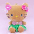 thumbnail image 2 of Colgante de peluche de Hello Kitty, falda de hierba de piel negra de dibujos animados, llavero de peluche Kawaii de algodón PP suave, regalo para niñas, 2 of 5
