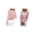 thumbnail image 3 of Womens Button Down Cardigan Sweaters Light-Weight Long Sleeve Crew Neck Summer Knit Open Front Tops Pink S, 3 of 7