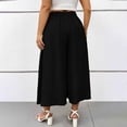 thumbnail image 5 of Certgust Hot Sales Under $35 Vacation Outfits for Women Wide Leg Pants for Women Flowy Palazzo Drawstring Elastic Waist with Pockets Summer Beach Vacation Outfits, 5 of 8