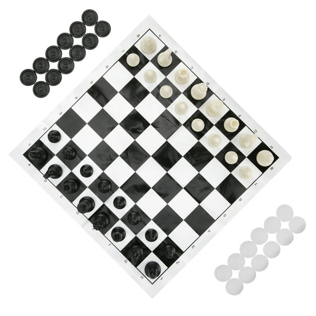 Haofy 2 In 1 Travel Board Games Set Portable Chess And Checkers Set For Kid Adults