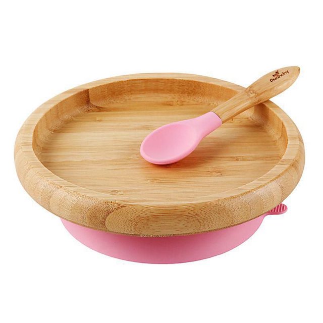 Avanchy - Classic Bamboo Suction Plate + Spoon
