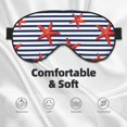 thumbnail image 3 of Naloa Starfish Navy Blue Stripe Print Sleep Mask for Sleeper, Light Blocking Sleeping Eye Mask for Women Men, Eye Shade with Adjustable Strap for Travel, Nap,Meditation, 3 of 7