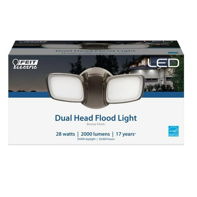 Feit Electric 3002310 Interrupteur Filaire DEL Bronze Projecteur de Sécurité
