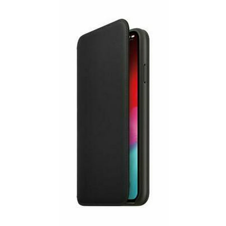 Apple Folio - Flip cover for cell phone - leather - black - for iPhone XS Max