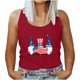 thumbnail image 1 of Cuello redondo para mujer Día de la Independencia Impresión Sin mangas Casual Chaleco suelto Tops Fridja gh61, 1 of 5