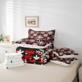 thumbnail image 5 of Feelyou Snowflake Twin Bedding Sets 7-Piece for Teens, Black Red Plaid Bedding Comforter Set, Merry Christmas Reversible Sheet Sets, Microfiber Bedroom Decor, 5 of 7
