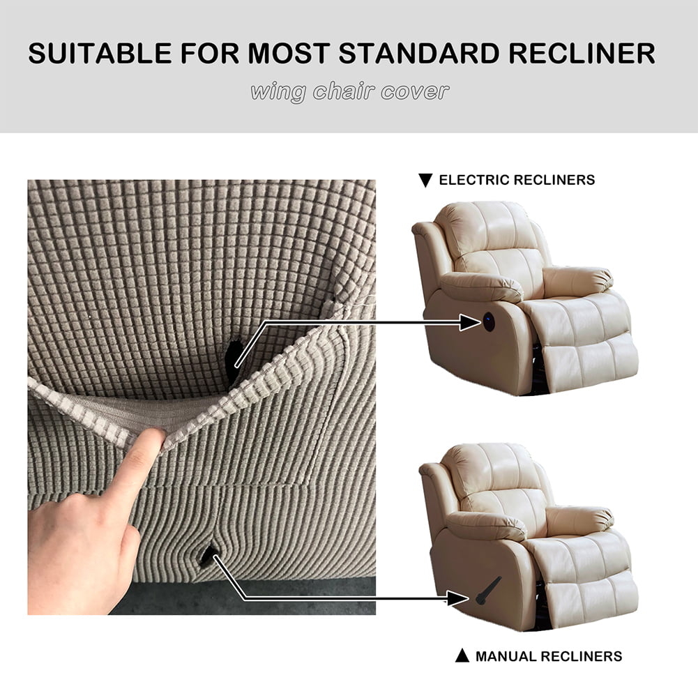 Details about   4 Pieces Home Decor Solid Recliner Chair Cover Anti Slip Easy Clean Washable 