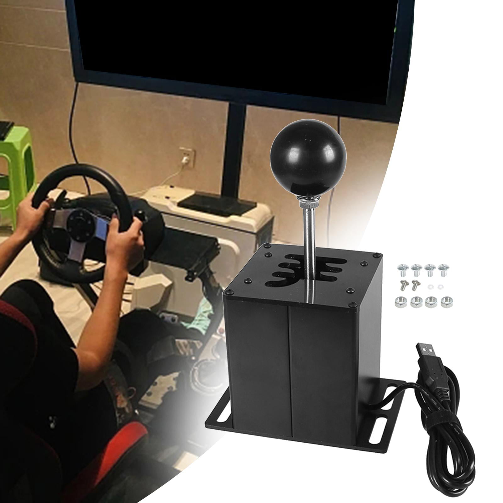 H Gear Shifter Sim Racing Games Replaces USB Racing Shifter for T300 G25 7  Gear black
