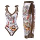 thumbnail image 1 of Conjunto de traje de baño de una pieza con tirantes cruzados Especial para trajes de baño Vestido de playa de gasa fijo para mujer, 1 of 6