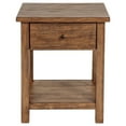 thumbnail image 2 of Ayne Side End Table, 1 Shelf, 1 Drawer, Brown Wood, Square 20 Inch, 2 of 5