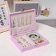 thumbnail image 3 of Organizador de Joyas de 2 Piezas: Estuche Portátil para Collares, Aretes, Anillos y Accesorios, Color Rosa., 3 of 5
