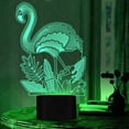 thumbnail image 4 of YSITIANNA Optical Illusion 3D Flamingo Night Light USB Powered Touch Switch LED Decor Table Desk Lamps 7 Colors Changing Lights Brithday Room Decoration STNL#2541, 4 of 9