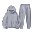thumbnail image 3 of Women'S 2 Piece Sets - Long Sleeve Hoodie With Jogger Pants Set Matching Sets Women Clothing Travel Lounge Sets for Women, 3 of 4