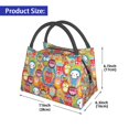 thumbnail image 2 of Fotbe Boho Cute Owls Bolsa Térmica Portátil con Estampado, Bolsa de Entrega de Alimentos Aislada, Bolsa Reutilizable de Gran Capacidad para Comidas y Supermercado, 2 of 6