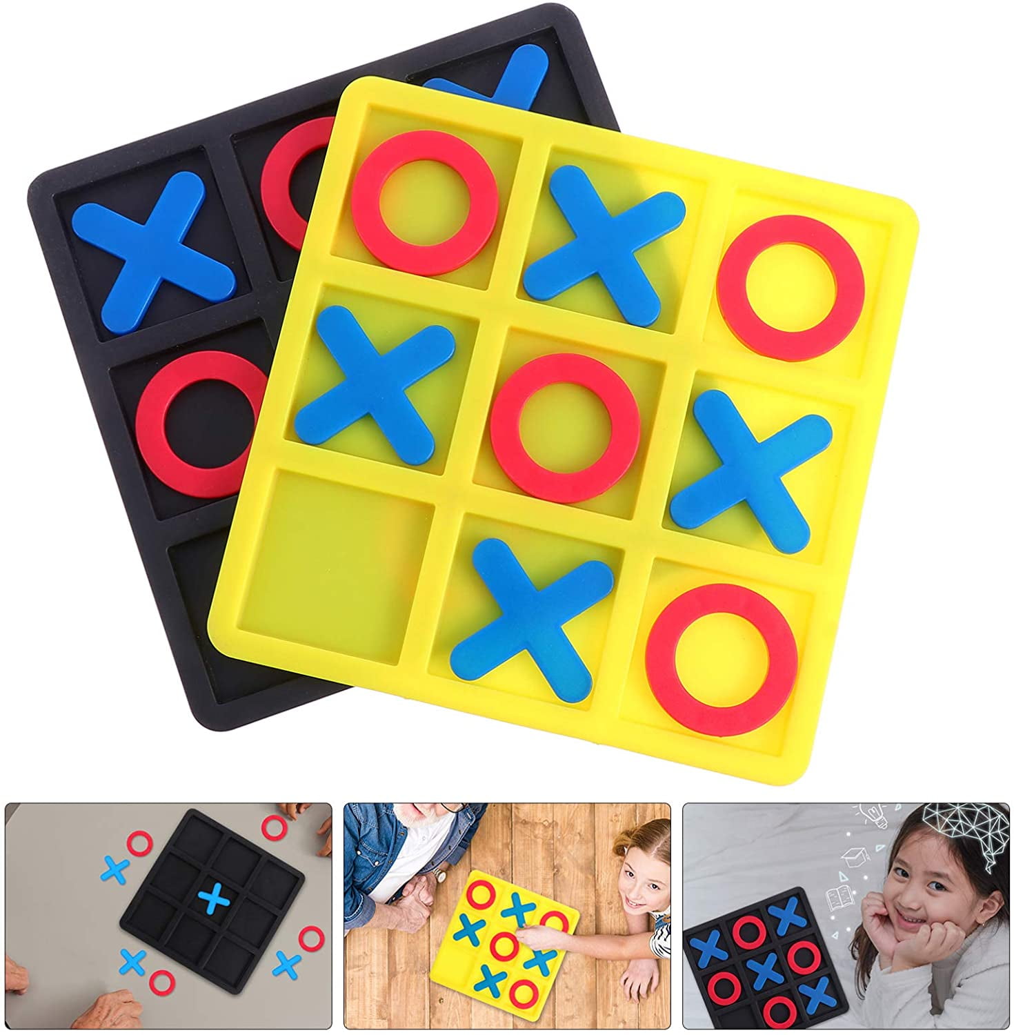 Jogo de tabuleiro para crianças Indoor Play Tic Tac Toe, 1 peça, cores em  Promoção na Americanas