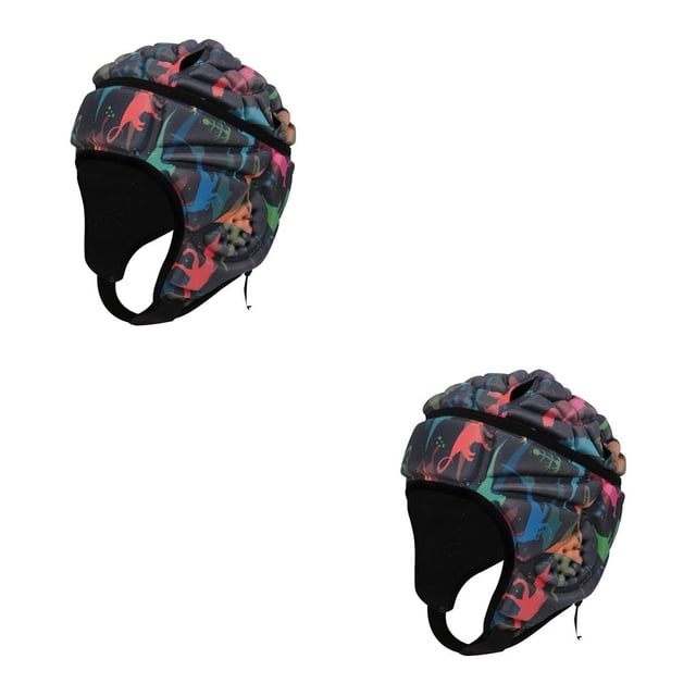 Soidarity EVA Portero Rugby Fútbol Fútbol Casco Rugby Sombrero Cabeza Protector Guardia Colorido Azul Type2 NO2