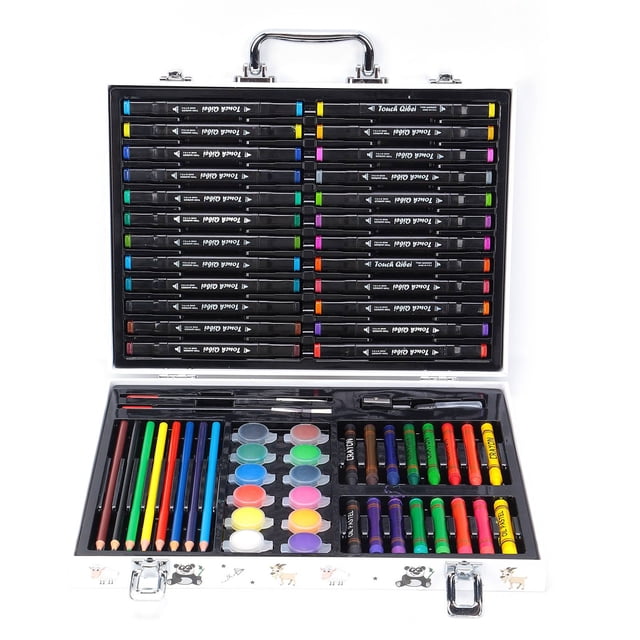 Kit de marcadores de color suministros de arte 6pcs / Set Kits de dibujo para niños Juego de arte Juego de pintura para colorear con caja de almacenamiento de madera para dibujar ANGGREK Otros