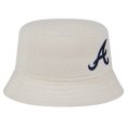 thumbnail image 3 of Women's New Era White Atlanta Braves Chrome Cozy Bucket Hat, 3 of 4