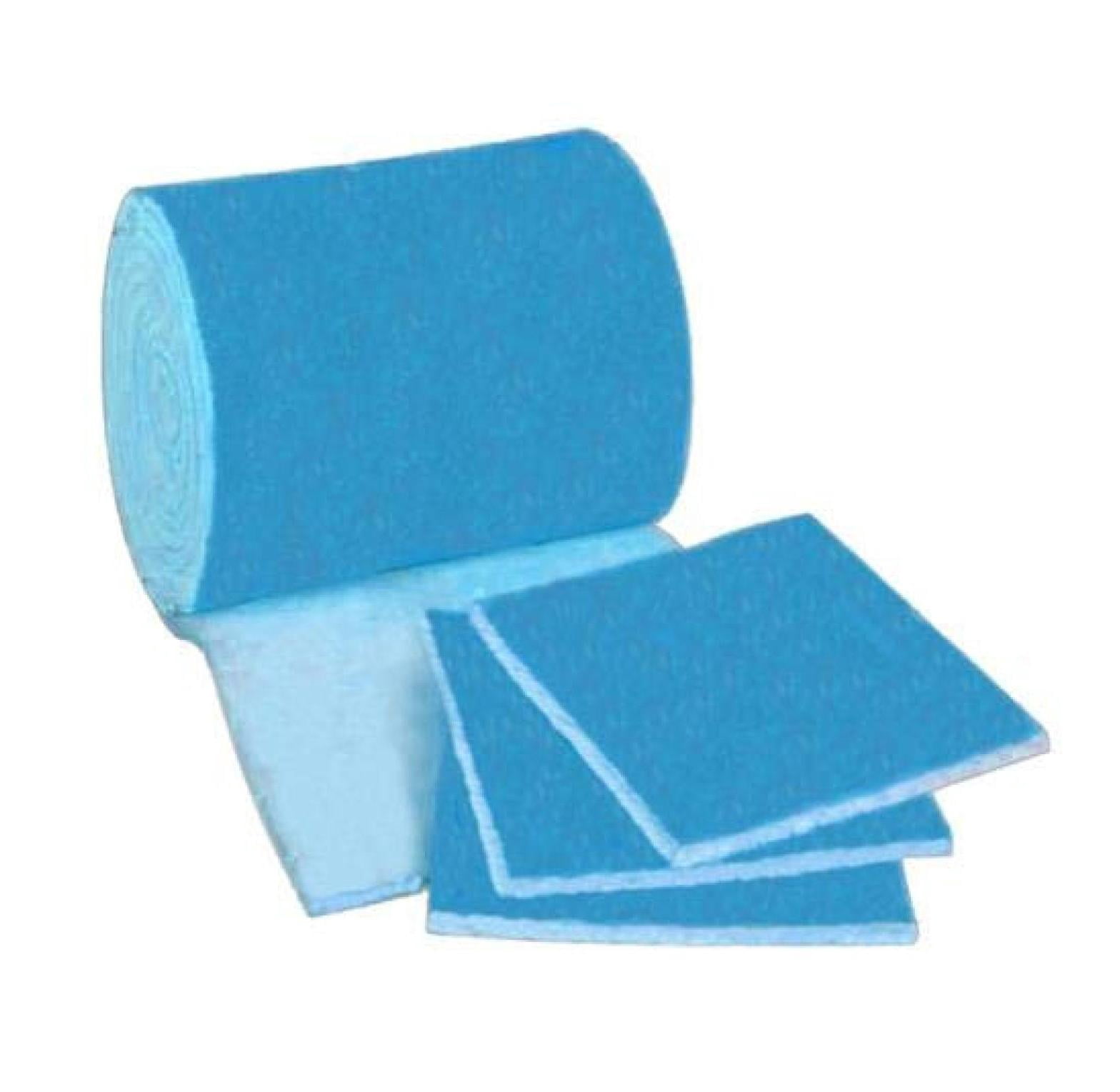 HVAC/Air Filter Media Roll, Blue/White MERV6 Polyester Media - 1 inch x 24 inch x 12 Foot
