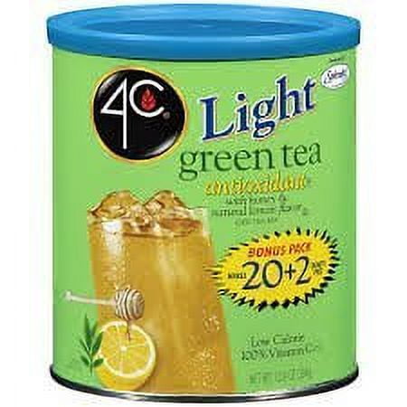 4C Light Iced Tea Mix Green Bonus 22qt (Pack of 4)