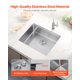thumbnail image 3 of VEVOR Fregadero de cocina de 23" de un solo tazón con encimera y lavabo empotrado de acero inoxidable, 3 of 9
