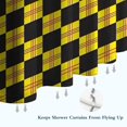 thumbnail image 6 of Yellow and Black Checkerboard Checkered Pattern Shower Curtain 36"x72" ,Bathroom Decorative Shower Curtains Set with 12 Hooks,Modern Waterproof Washable Shower Curtain, 6 of 6