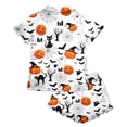 thumbnail image 7 of JAJAHO Girls Pajamas Sets Halloween Sleepwear Sizes 3-13 Tie Front Ruffle Short Sleeve Top Shorts 2 Piece Set, 7 of 7