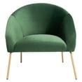 thumbnail image 2 of SAFAVIEH Mandi Modern Glam Velvet Accent Club Chair, Malachite Green, 2 of 7