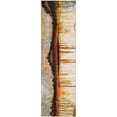 thumbnail image 2 of Addison Rugs Mayfield Premium Machine Washable Transitional Abstract Paprika Runner Rug, 2'3" X 7'6" Machine Washable Transitional Abstract Paprika Oversized Sherpa Throw Blanket, 2 of 6