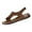 #121-Brown, variant on Women's Casual Flat Sandals - Solid Color Open Toe Beach Shoes for Spring Summer, Lightweight Slip-On Design with Versatile Style for Outdoor and Daily Wear