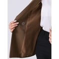 thumbnail image 5 of INSPIRE CHIC Women's Work Office Blazer Long Sleeve Suit Jacket Blazer XS Brown, 5 of 6